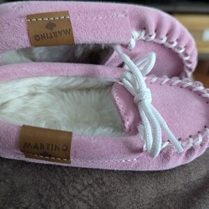 Martino Pink Kids Moccasins